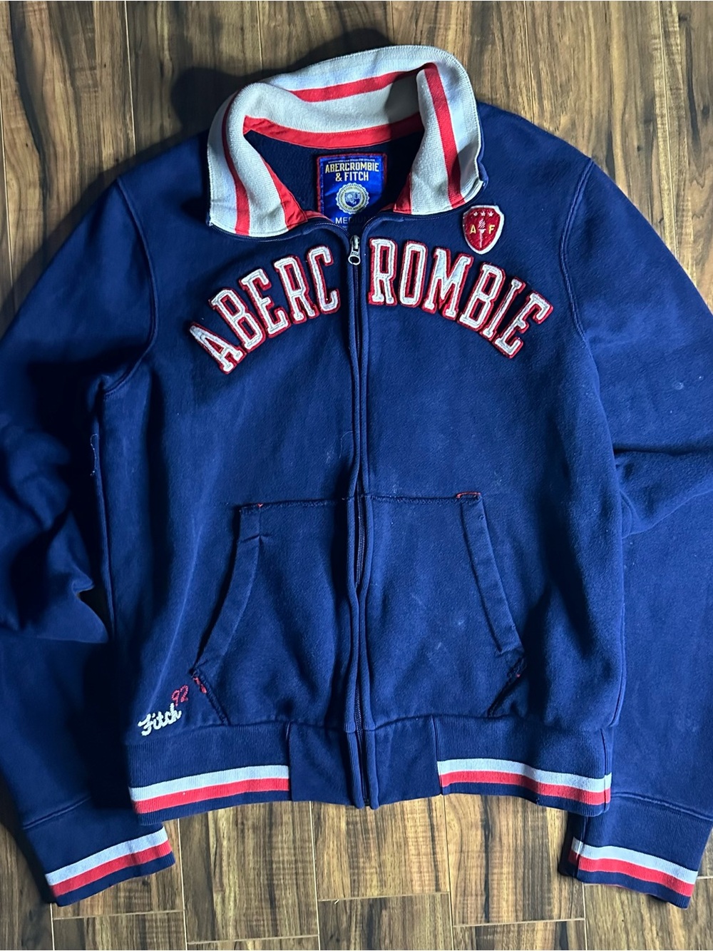 Abercrombie & Fitch Navy Zip-Up Jacket